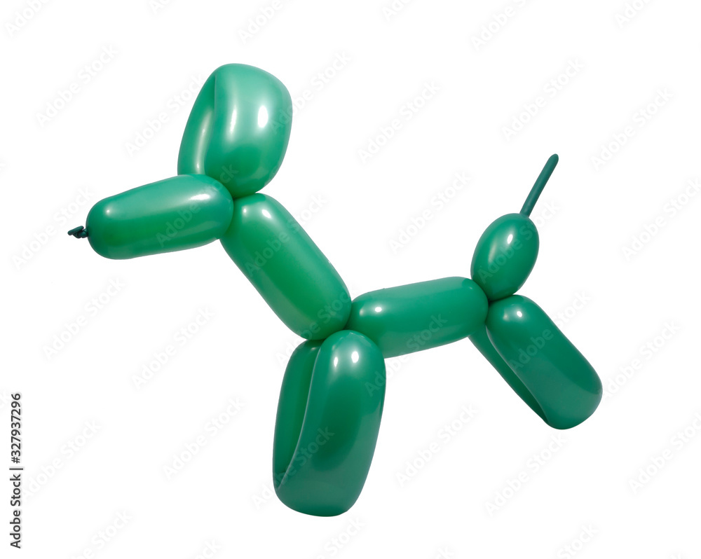 balloon model of dog isolated on the white balloon model of dog isolated on the white
