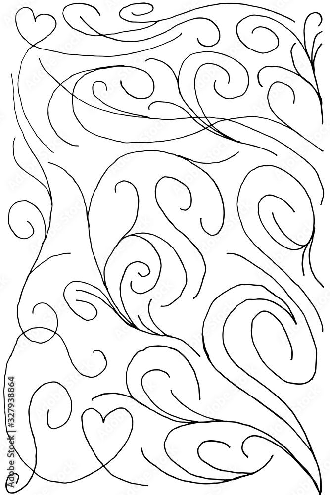 Modern linear pattern with black monograms on white background for frame print design. Geometric line pattern. Modern linear pattern with black monograms on white background for frame print design. Geometric line pattern.