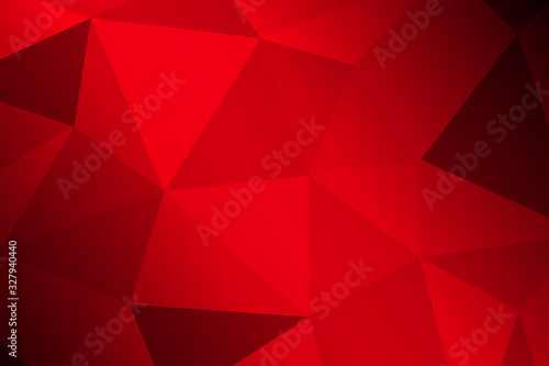 Dark Red Low poly crystal background. Polygon design pattern. Vector eps 10.