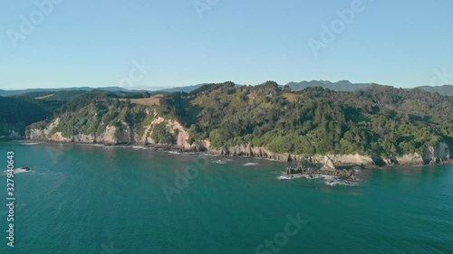 Wallpaper Mural Aerial: Fly-over of a beautiful rocky coastline, New Zealand Torontodigital.ca