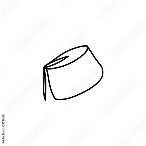 One line fez design. Hand drawn minimalism style vector illustration.