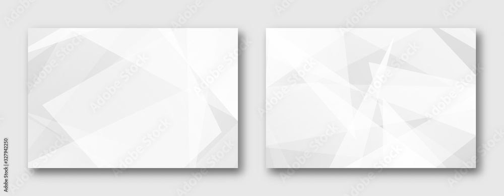 Abstract set white and gray on a light silver modern design background. Vector illustration eps 10.