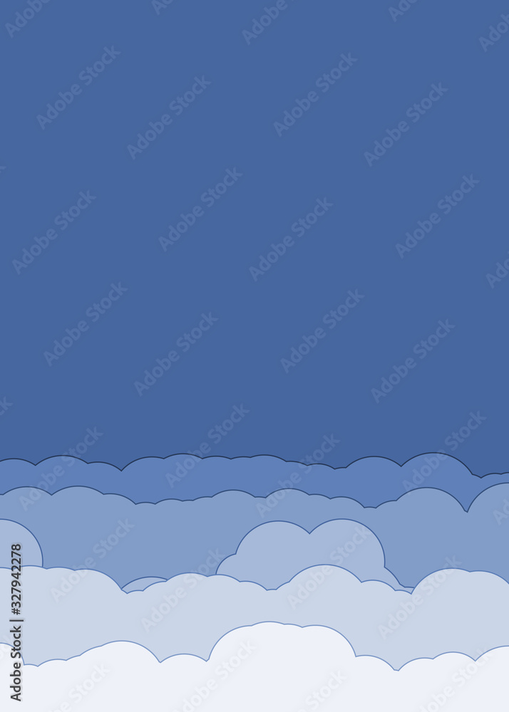 Abstract Color Clouds Sky Generative Art background illustration