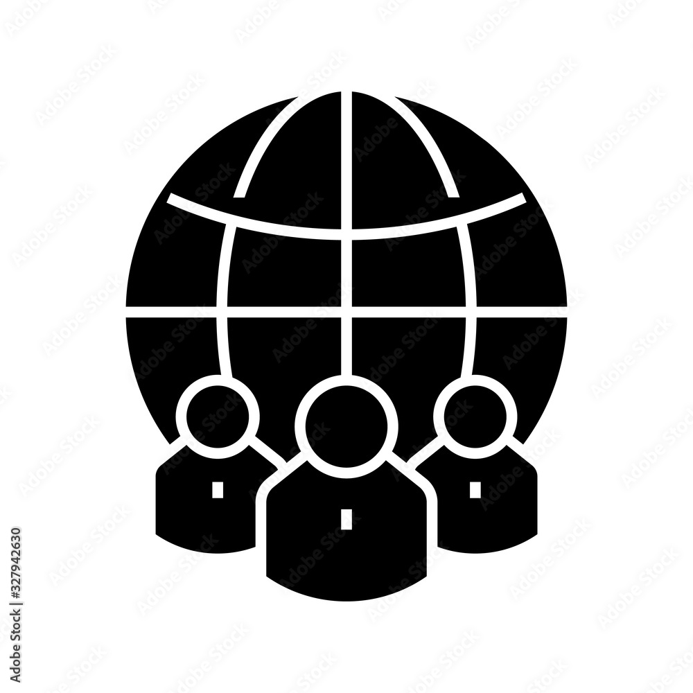 Partnership black icon, concept illustration, vector flat symbol, glyph sign. Partnership black icon, concept illustration, vector flat symbol, glyph sign.