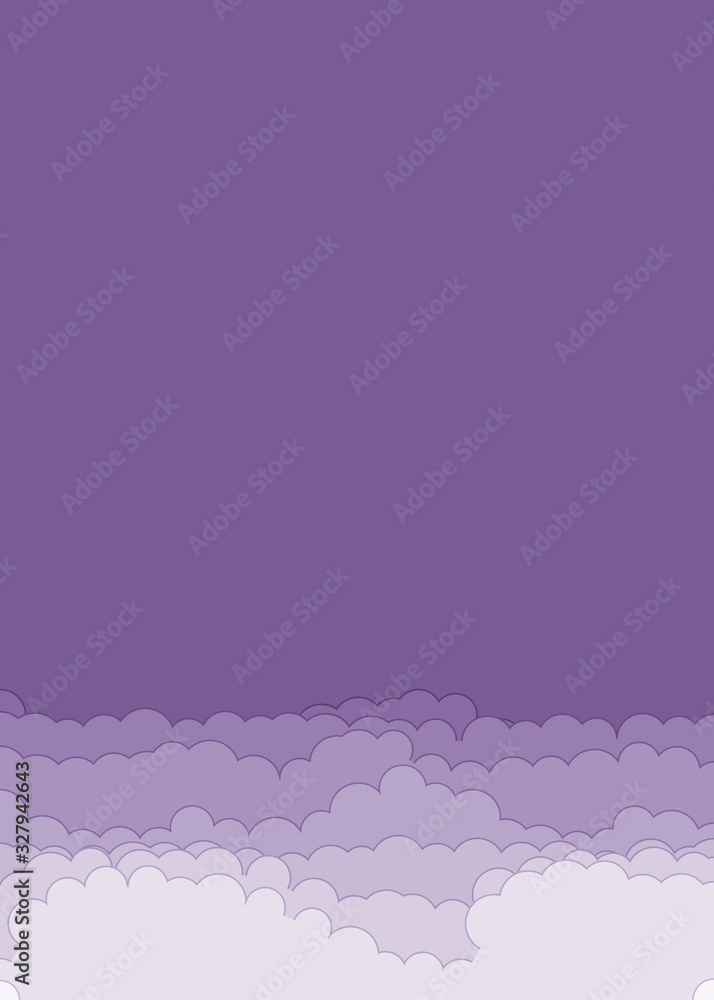 Abstract Color Clouds Sky Generative Art background illustration