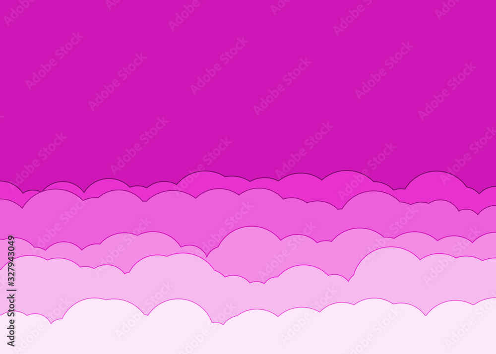 Abstract Color Clouds Sky Generative Art background illustration