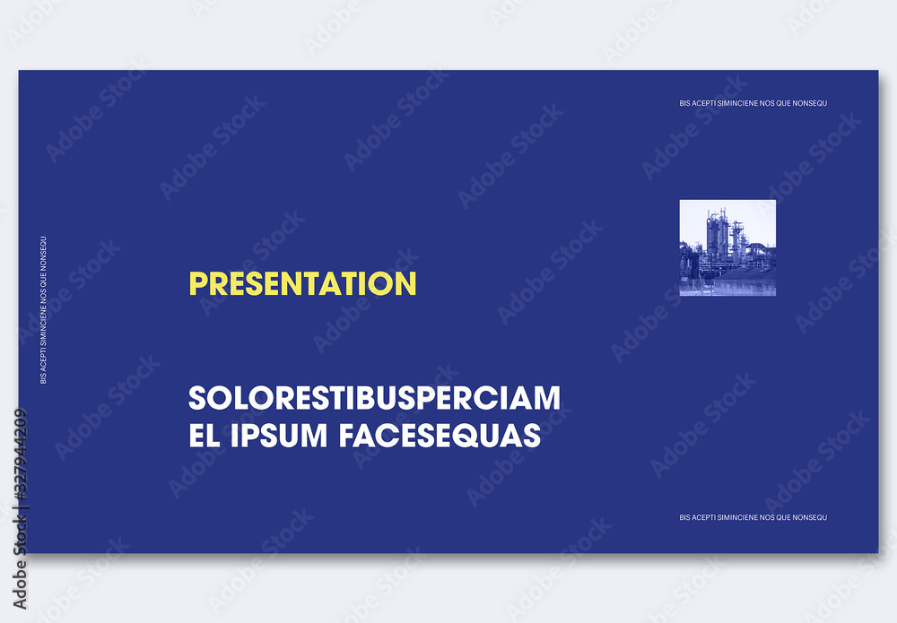 Blue Pitch Deck Layout Stock Template | Adobe Stock