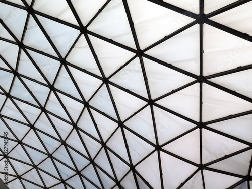 triangular glass roof structure