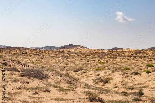 Hills along the coast of Wahiba sands in Oman