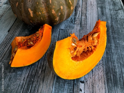 Delicious raw pumpkin from the farm