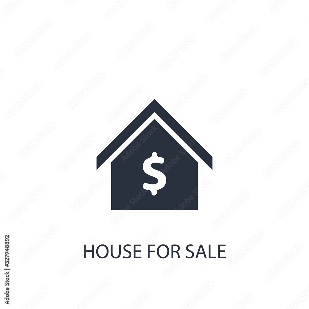 House for sale icon. Simple real estate element illustration. House for sale icon. Simple real estate element illustration.