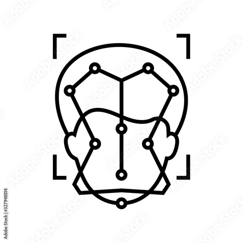 Thinking process line icon, concept sign, outline vector illustration, linear symbol.
