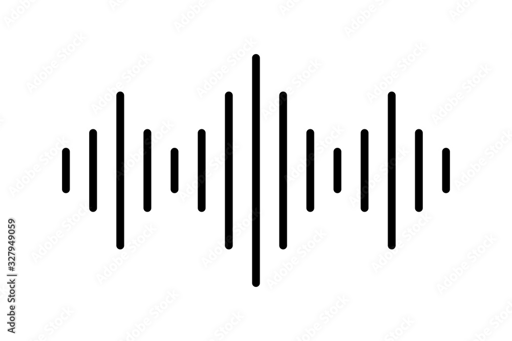 Audio or sound vector icon. Digital sound wave icon or sign. Equalizer music flat icon. Music radio sound wave. Audio or sound vector icon. Digital sound wave icon or sign. Equalizer music flat icon. Music radio sound wave.