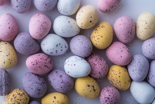 Colorful mini Easter eggs