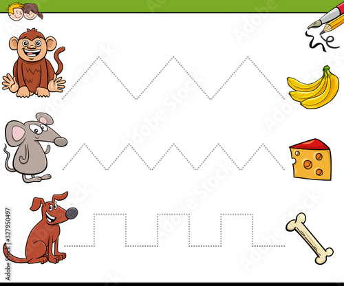 trace lines writting skills workbook for children