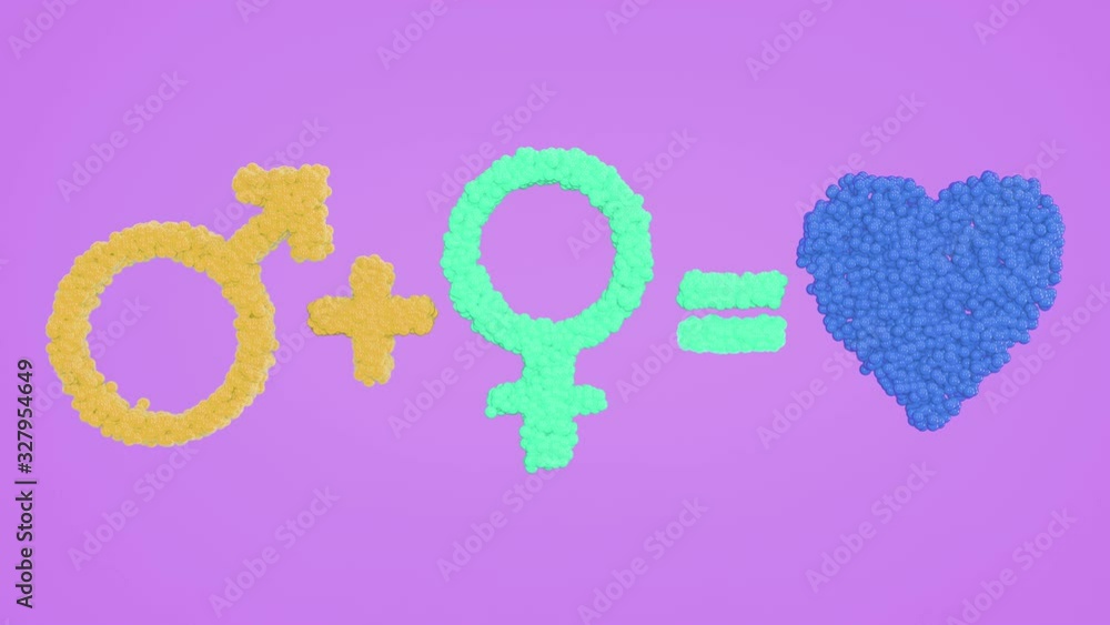 3d looped animation of sign of love between boy and girl. Small balls shapes wavy surface with ripples. Trendy vibrant texture, motion graphic design, colored bright texture. 3d looped animation of sign of love between boy and girl. Small balls shapes wavy surface with ripples. Trendy vibrant texture, motion graphic design, colored bright texture.