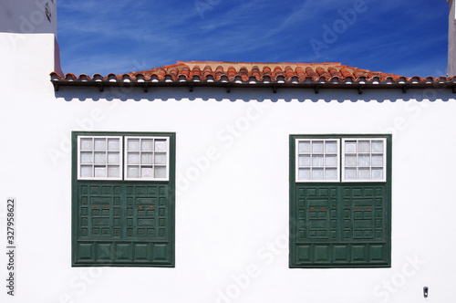 Canary Islands house windows photo