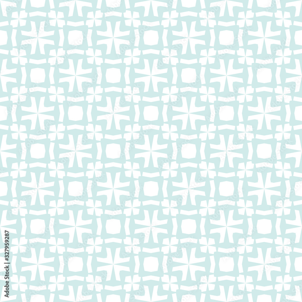 Vector seamless pattern. Subtle floral ornamental background, repeat geometric tiles. Abstract light blue and white ornament texture. Elegant design for decoration, fabric, textile, furniture, ceramic Vector seamless pattern. Subtle floral ornamental background, repeat geometric tiles. Abstract light blue and white ornament texture. Elegant design for decoration, fabric, textile, furniture, ceramic