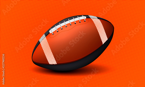American college high school junior striped football isolated on white background