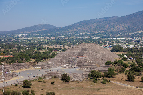 View of the pyramid of the moon  full size. Teotihuacan  Mexico