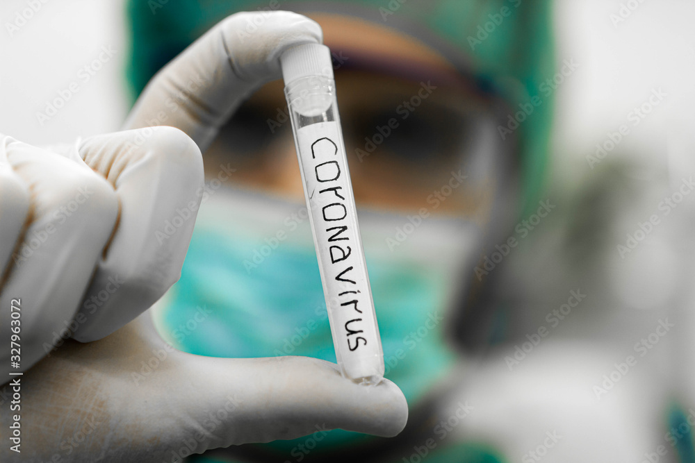 coronavirus study, test tubes with vaccine analyzes. coronavirus study, test tubes with vaccine analyzes.