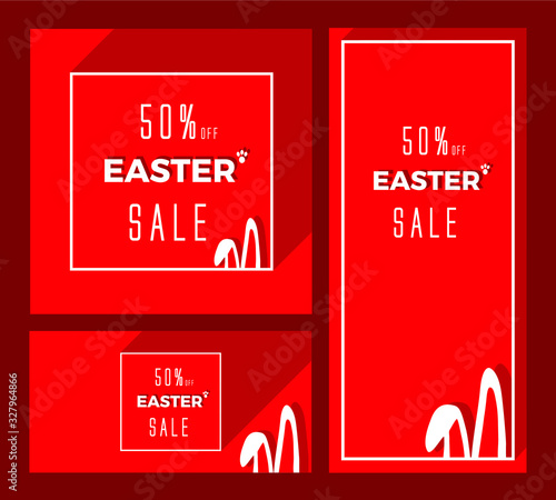 Easter holiday Sale handout, Banner, web advertisment
