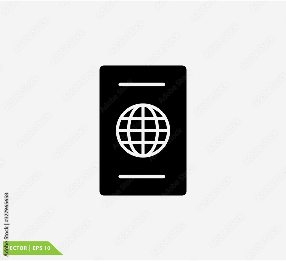 Passport icon vector logo template Passport icon vector logo template