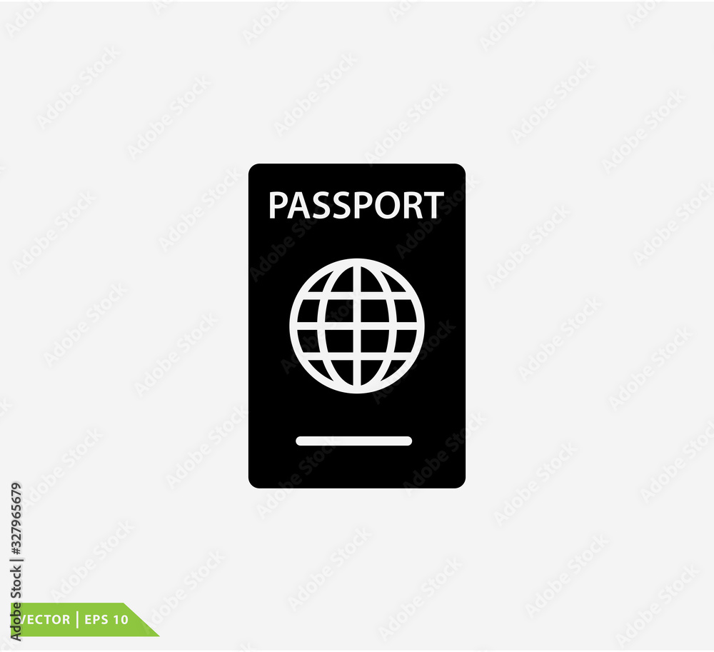 Passport icon vector logo template Passport icon vector logo template
