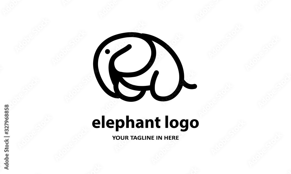 The concept of modern Sderhana elephant logo design is easy to remember The concept of modern Sderhana elephant logo design is easy to remember