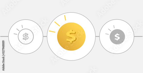 coin flat icon. solid and line icon