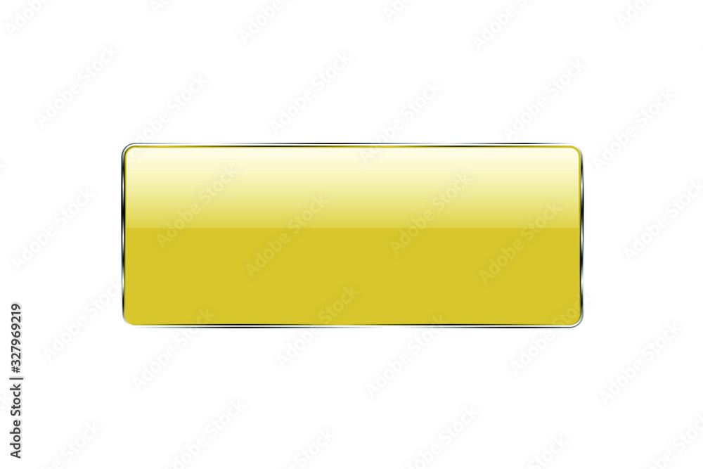 Vector Illustration of a banner (button) with a reflection and metallic gradient frame. Vector Illustration of a banner (button) with a reflection and metallic gradient frame.