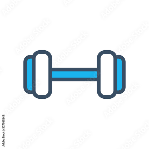 Dumbbell icon filled outline style