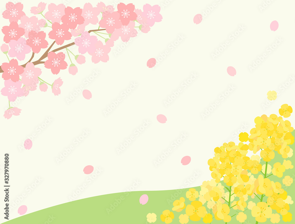 春素材21　桜　菜の花