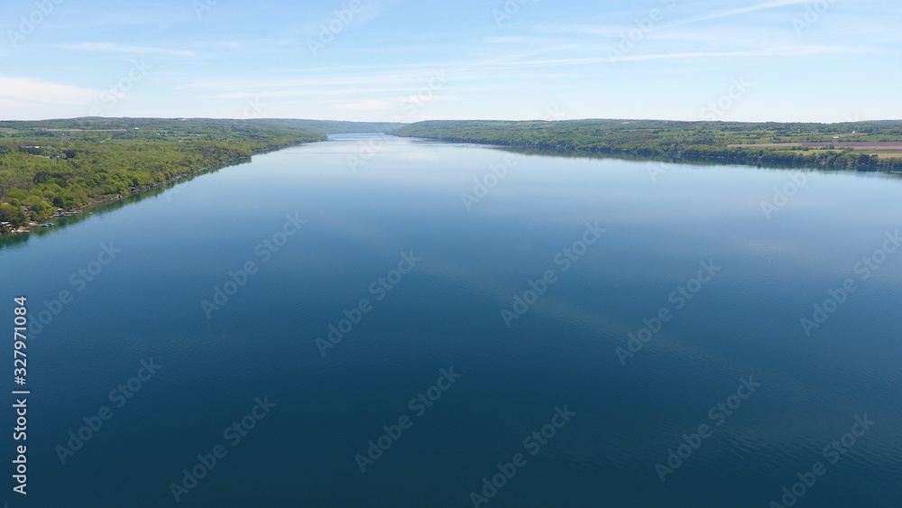 Aerial view of Skaneateles Lake