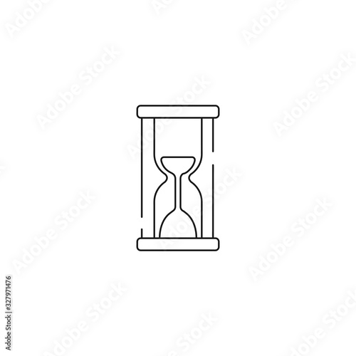 Hourglass isolated vector line icon