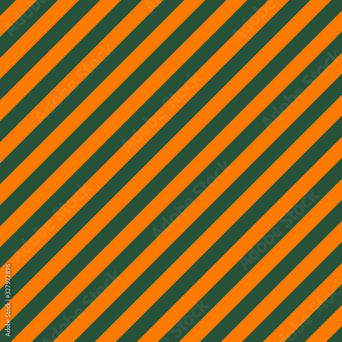 Pattern green and orange slanting strips