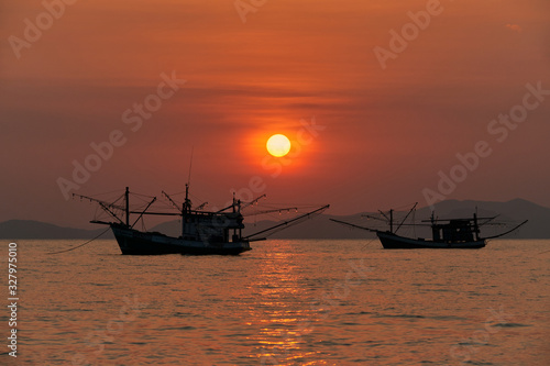 1 March 2020, a sunset view at Khlong Muang Beach in Krabi province of Thailand.