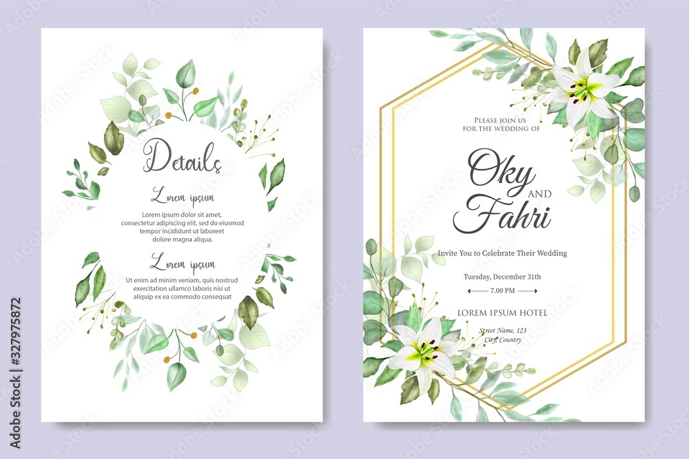 Beautiful Wedding Invitation Design Template