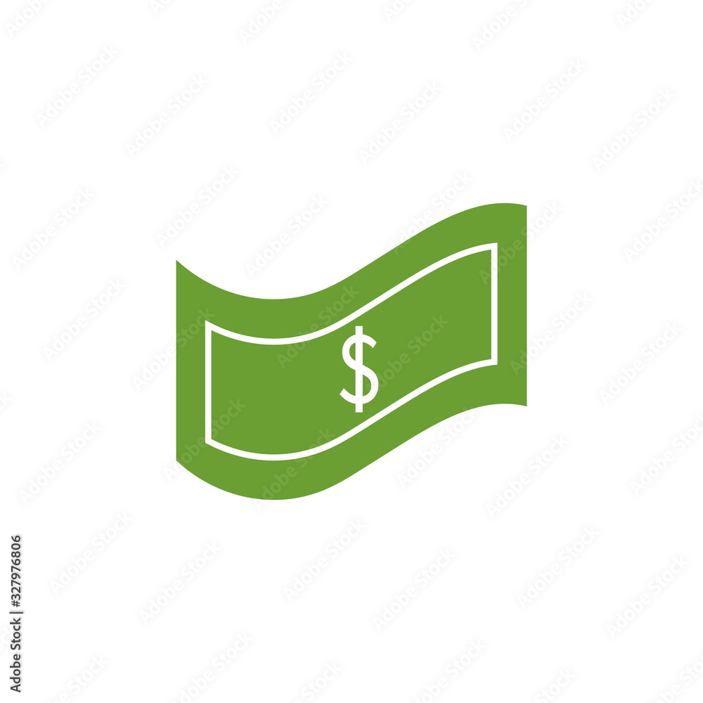 Dollar bill icon design isolated on white background Dollar bill icon design isolated on white background