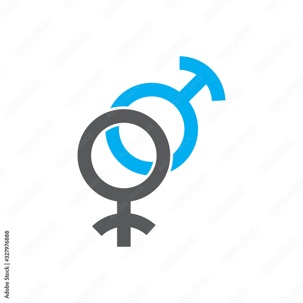 Female and male gender icon design isolated on white background. Female and male gender icon design isolated on white background.