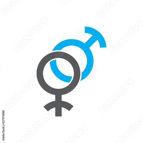 Female and male gender icon design isolated on white background.