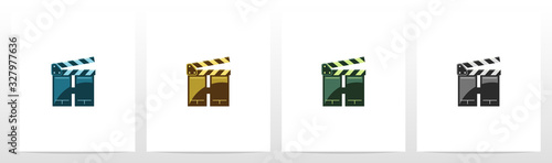 Clapping Board As A Letter Logo Design H