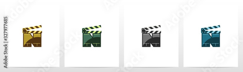 Clapping Board As A Letter Logo Design N
