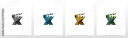 Clapping Board As A Letter Logo Design X