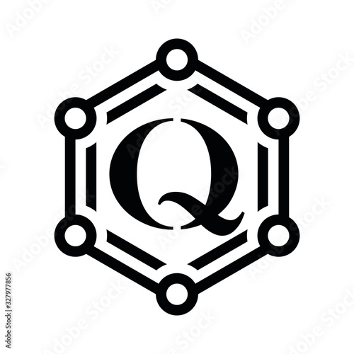 QQ Q letter logo design vector