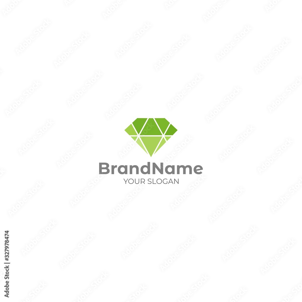 Fototapeta premium Emerald Green Logo Design Vector