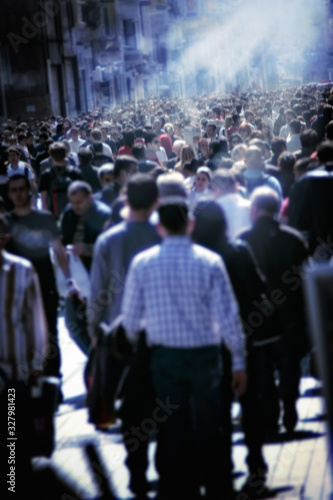 Wallpaper Mural people walking in rush hour Torontodigital.ca