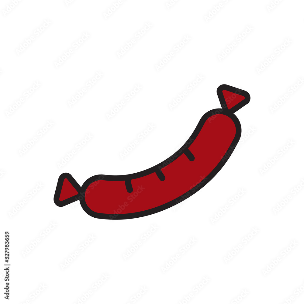 Sausage icon design. vector illustration Sausage icon design. vector illustration