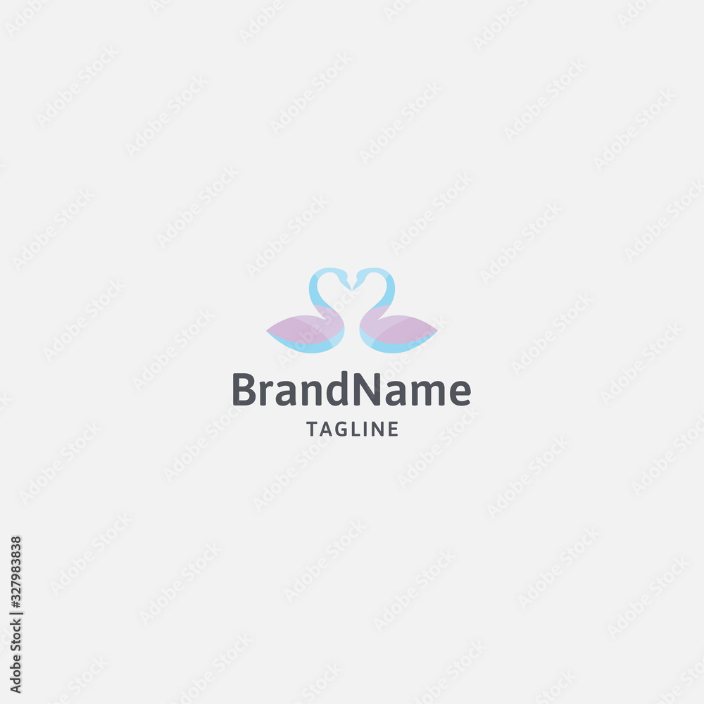 Goose love logo template - vector Goose love logo template - vector