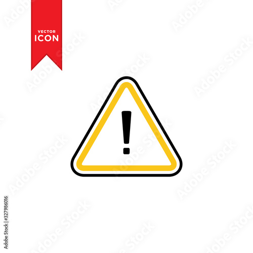 Danger warning icon vector. Attention sign icon. Flat design style on trendy icon.